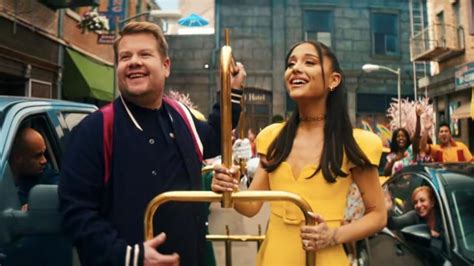 james corden versace|Ariana Grande Celebrates The End Of Lockdown in Yellow .